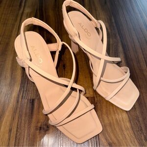 ALDO Nude Strappy Heels